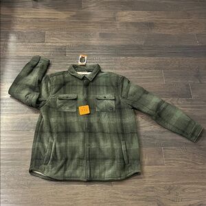 Voyager Shirt Jacket plaid green new Mens Size XXL